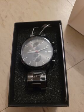 Cheetah Men's Black Stainless Steel Chronograph Watch